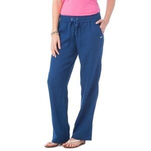 Southern Tide Saltwater Wide Leg Linen Pants Blue Color Size Large Women’s